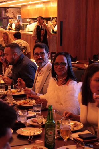 Mesa do jantar do time da Tecbas